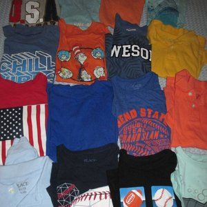 Bundle of 16 shirts - boys size 7/8 - Carter's, TCP Osh Kosh, Jumping Beans